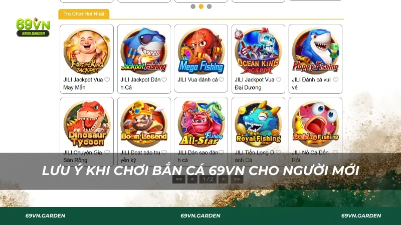 Lưu ý khi chơi bắn cá 69VN cho người mới